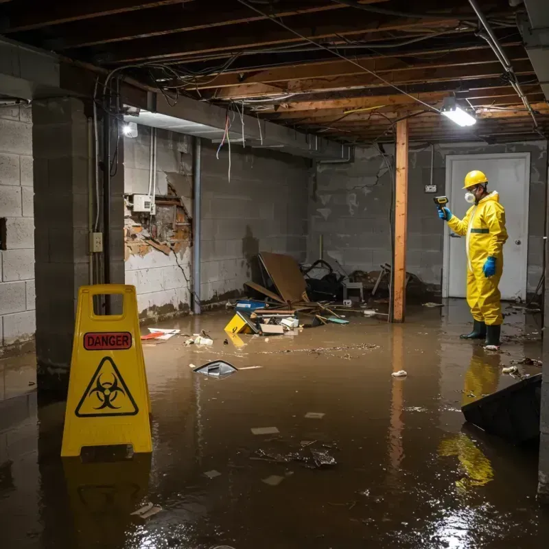 Flooded Basement Electrical Hazard in Aldan, PA Property